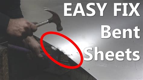 how to straighten sheet metal with heat|fix the steel angles inside.